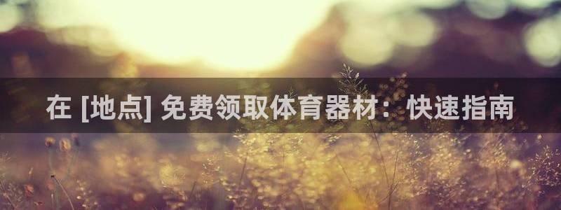 耀世集团王总：在 [地点] 免费领取体育器材：快速指
