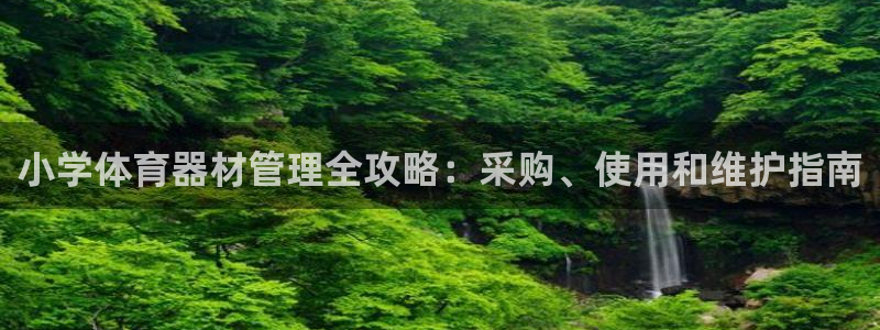 耀世娱乐中国：小学体育器材管理全攻略：采购、使用和维