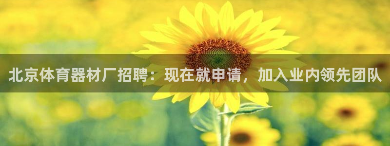 耀世首开什么意思：北京体育器材厂招聘：现在就申请，加