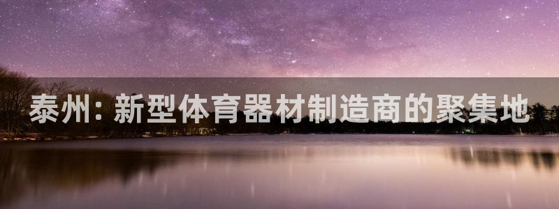 耀世娱乐脚本不死挂机：泰州: 新型体育器材制造商的聚